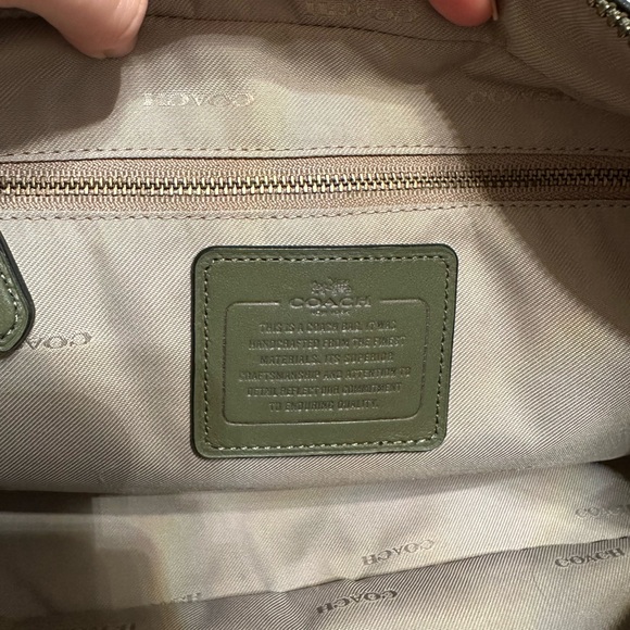 Olive Green Coach New York Handbag - Picture 2 of 4